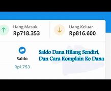 Saldo Dana Hilang Sendiri